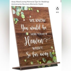 Wedding memory sign